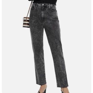 Frame Le Sylvie Slender Straight Jeans Raw Hem 25